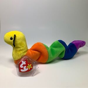 Ty Beanie Baby INCH  Colorful Worm Toy VTG with Tags